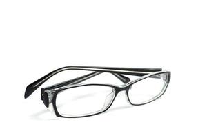 Modern fashionable spectacles isolated on white background perfect reflection glasses photo