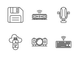 Computer and Hardware Vector Icon Set