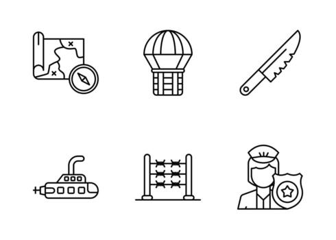 Military Vector Icon Set