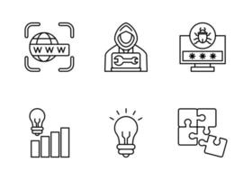 Growth Hacking Vector Icon Set