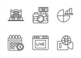 conjunto de iconos de vector de periodismo