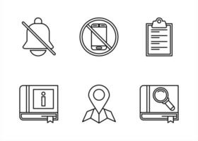 conjunto de iconos de vector de biblioteca