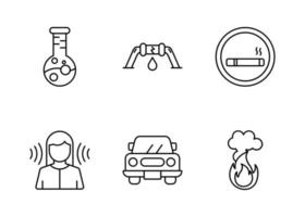 Pollution Vector Icon Set