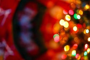 Blurred of christmas lights photo