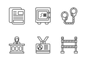 Law and Justice Vector Icon Set