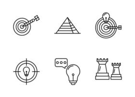 Goal Setting Vector Icon Set