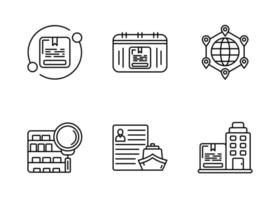 conjunto de iconos de vector de entrega logística