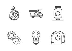 conjunto de iconos de vector de reciclaje