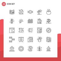 25 iconos creativos, signos y símbolos modernos de la ubicación del tanque de signos hipster, elementos de diseño vectorial editables de Canadá vector