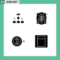 Set of Modern UI Icons Symbols Signs for flowchart corn data architecture workflow bitcoin Editable Vector Design Elements