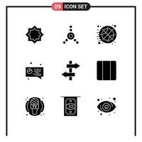 9 Solid Glyph concept for Websites Mobile and Apps distribute sign game board digital Editable Vector Design Elements