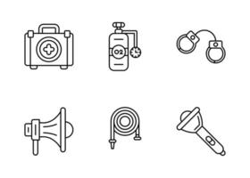 conjunto de iconos vectoriales únicos vector