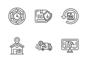 Logistic Delivery Vector Icon Set