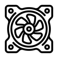 fan computer part line icon vector illustration