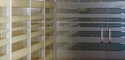 Office corridor door glass partitions room business photo