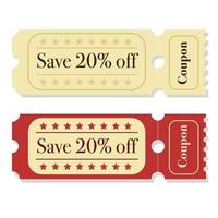 Gift coupons in retro style vector
