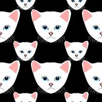 cat seamless pattern, illustration, vector