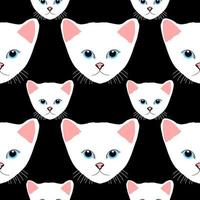 cat seamless pattern, illustration, vector