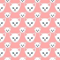 cat seamless pattern, illustration, vector