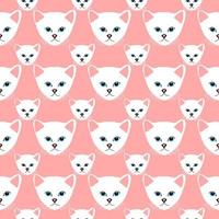 cat seamless pattern, illustration, vector