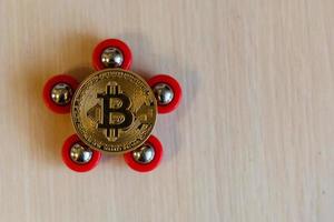 bitcoin y spinner foto