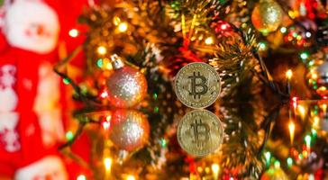 Bitcoin gold christmas photo