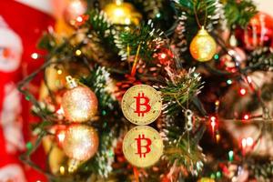 Bitcoin gold christmas photo