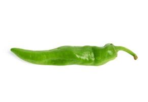 pod of green hot pepper isolated on white background photo