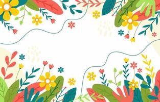 Spring Flower Border Background vector