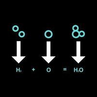 icono de vector de fórmula química