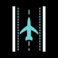 Plane on Runway Vector Icon