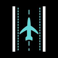 Plane on Runway Vector Icon