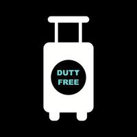 Duty Free Luggage Vector Icon