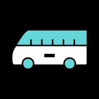 Bus on Airport Vector Icon