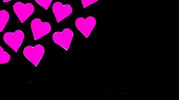 multicolored heart on black background for valentine's day photo