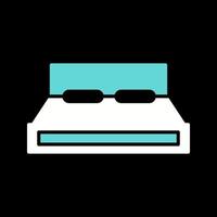 icono de vector de cama doble