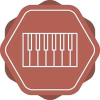 Beautiful Piano Keys Line Vector Icon