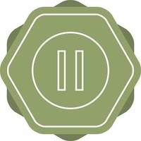 Beautiful Pause Button Line Vector Icon