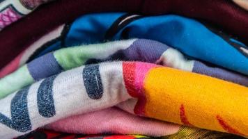 stack of clothes as background photo