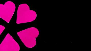 multicolored heart on black background for valentine's day photo