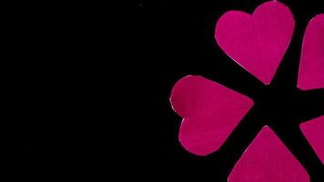 multicolored heart on black background for valentine's day photo