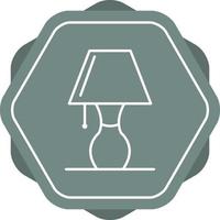 Beautiful Table Lamp Line Vector Icon