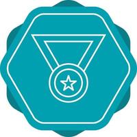 Beautiful Medal Line Vector Icon