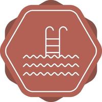 Beautiful Swimming Pool Line Vector Icon