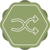 Beautiful Shuffle Line Vector Icon