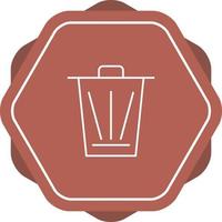 Beautiful Dustbin Line Vector Icon