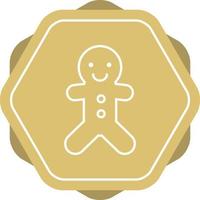 Beautiful Ginger Bread Line Vector Icon