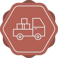 Beautiful Pickup Truck Line Vector Icon