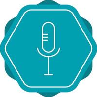 Beautiful Mic Line Vector Icon