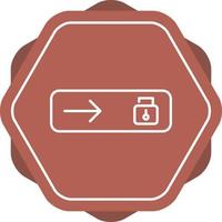 Beautiful Slide Unlocked Line Vector Icon